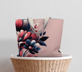 Load image into Gallery viewer, Navy-pink flowers Large Tote bag
