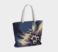 Load image into Gallery viewer, Navy flowers Large Tote bag
