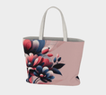 Load image into Gallery viewer, Navy-pink flowers Large Tote bag
