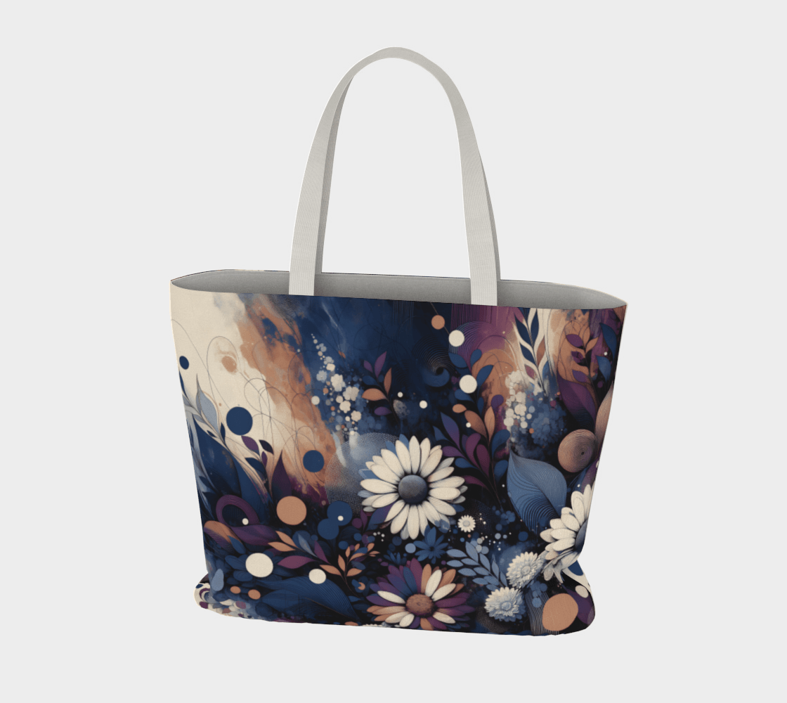 Flowers Large Tote Bag | Stylish and Versatile Bag