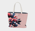 Load image into Gallery viewer, Navy-pink flowers Large Tote bag
