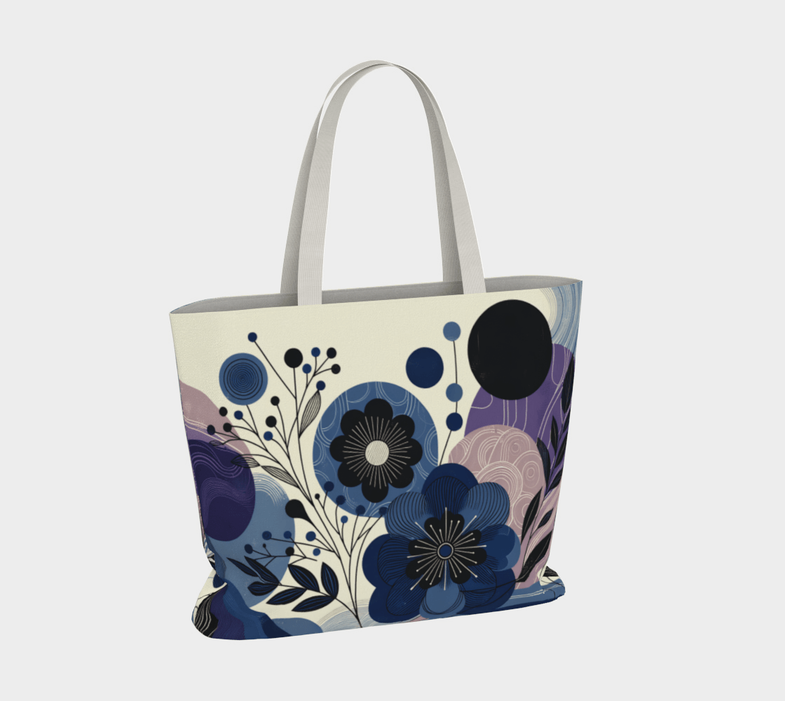 Flowers Large Tote Bag | Stylish Floral Print Design