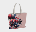 Load image into Gallery viewer, Navy-pink flowers Large Tote bag
